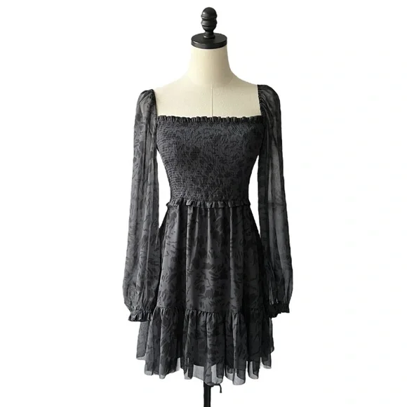 Aritzia Wilfred Tempest Sheer Mini DressSMALL